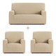 Sofa cover set Eysa TROYA Beige 70 x 110 x 210 cm 3 Pieces