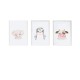 Set of 3 pictures Crochetts Multicolour MDF Wood 33 x 43 x 2 cm Elephant Cow Penguin (3 Pieces)