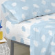 Sábana Bajera HappyFriday BASIC KIDS Azul 105 x 200 x 32 cm