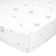 Sábana Bajera HappyFriday BASIC KIDS Blanco Beige 70 x 140 x 14 cm Estrellas