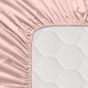 Sábana Bajera Ajustable HappyFriday BASIC Rosa claro 105 x 200 x 32 cm