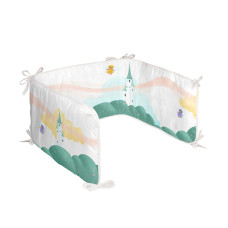 Protector de Cuna HappyFriday Mr Fox Dreaming Multicolor 210 x 40 cm