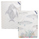 Kitchen Cloth HappyFriday Fish Multicolour 70 x 50 cm (2 Units)