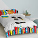 Duvet cover set HappyFriday Mr Fox Bat Multicolour Single 2 Pieces