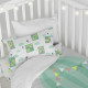Duvet cover set HappyFriday Happynois Air Balloon Multicolour Baby Crib 2 Pieces