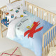 Duvet cover set HappyFriday Le Petit Prince Son Avion Multicolour Baby Crib 2 Pieces