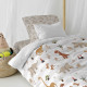 Juego de funda nórdica HappyFriday Moshi Moshi Dino Family Multicolor Cama de 80 2 Piezas