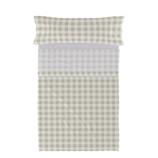 Bedding set HappyFriday Basic Kids Vichy Beige Single 180 x 270 cm 2 Pieces