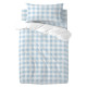 Duvet cover set HappyFriday Basic Kids Blue Baby Crib Gingham 2 Pieces