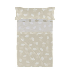 Bedding set HappyFriday Basic Kids Clouds Beige Single 180 x 270 cm 2 Pieces