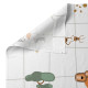 Juego de Sábanas HappyFriday HF Mini Savanna Multicolor Cuna de Bebé 2 Piezas