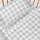 Bedding set HappyFriday Basic Kids Vichy Grey Baby Crib 2 Pieces