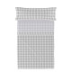 Juego de Sábanas HappyFriday Basic Kids Vichy Gris Cama de 105 180 x 270 cm 2 Piezas
