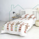 Colcha HappyFriday Moshi Moshi Rabbit Family Multicolor 180 x 260 cm