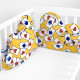 Protector de Cuna HappyFriday Mr Fox Tea time Multicolor 60 x 40 cm