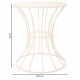 Mesa auxiliar Alexandra House Living Blanco Hierro 20 x 50 x 21 cm