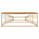 Centre Table Alexandra House Living Gold Natural Iron Fir wood MDF Wood 70 x 50 x 130 cm