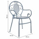 Garden chair Alexandra House Living Grey Iron 54 x 88 x 58 cm