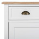 Hall Table with Drawers Alexandra House Living White Brown Zinc Alloy MDF Wood 39 x 80 x 82 cm