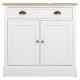 Hall Table with Drawers Alexandra House Living White Brown Zinc Alloy MDF Wood 39 x 80 x 82 cm