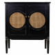 Hall Alexandra House Living Black Rattan Fir wood MDF Wood 38 x 90 x 80 cm