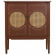 Hall Alexandra House Living Brown Natural Rattan Fir wood MDF Wood 38 x 90 x 80 cm