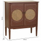 Hall Alexandra House Living Brown Natural Rattan Fir wood MDF Wood 38 x 90 x 80 cm