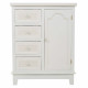 Hall Alexandra House Living White Cream Metal Pine MDF Wood 32 x 84 x 66 cm