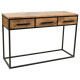 Hall Table with Drawers Alexandra House Living Brown Black Iron Mango wood 41 x 77 x 121 cm