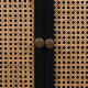 Armario Alexandra House Living Negro Ratán Madera de abeto Madera MDF 40 x 135 x 70 cm