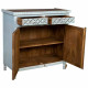 Console Alexandra House Living Blue Brown Mango wood 43 x 94 x 95 cm