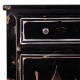 Console Alexandra House Living Black Metal Glass Fir wood MDF Wood 36 x 88 x 80 cm