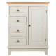 Sideboard Alexandra House Living White Natural Pine MDF Wood 32 x 84 x 66 cm