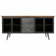 Aparador Alexandra House Living Marrón Gris Madera Metal 42 x 74 x 164 cm