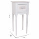 Nightstand Alexandra House Living White 26 x 72 x 33 cm