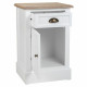 Mesita de Noche Alexandra House Living Blanco Marrón 35 x 63 x 41 cm