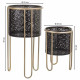 Set of Planters Alexandra House Living Black Metal Iron 26 x 150 x 26 cm 2 Pieces