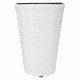 Macetero Alexandra House Living Blanco Hierro Ratán Plástico 28 x 40 x 28 cm