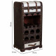 Botellero Alexandra House Living Marrón PVC Madera Metal Tela 30 x 85 x 44 cm Baúl