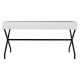 Mesa Alexandra House Living Blanco 80 x 80 x 160 cm