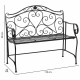 Bench Alexandra House Living Black Iron 50 x 88 x 110 cm