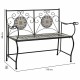 Bench Alexandra House Living Black Iron Tile 50 x 88 x 110 cm