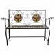 Bench Alexandra House Living Black Iron Tile 50 x 88 x 110 cm