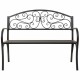 Bench Alexandra House Living Black Iron 53 x 91 x 153 cm