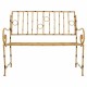 Bench Alexandra House Living Yellow Metal 50 x 92 x 126 cm