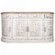 Aparador Alexandra House Living Blanco Marrón Latón Madera de mango 45 x 177 x 91 cm