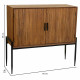 Aparador Alexandra House Living Marrón Hierro Chapa Madera de abeto 40 x 99 x 110 cm