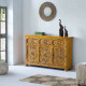 Aparador Alexandra House Living Amarillo Hierro Madera de mango 45 x 96 x 147 cm
