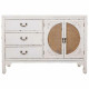 Aparador Alexandra House Living Blanco Ratán Madera de abeto 36 x 73 x 106 cm