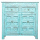 Aparador Alexandra House Living Azul Madera de mango 41 x 101 x 101 cm